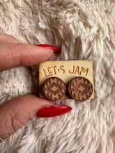 Load image into Gallery viewer, Wooden Stud Earrings - Aztec