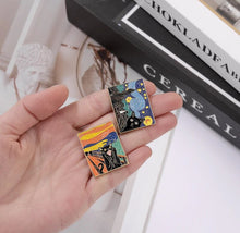 Load image into Gallery viewer, Pins / Badge - Famous Art Picture Frames with Cats