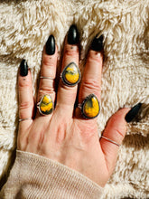 Load image into Gallery viewer, Handmade & Sterling Silver Rings Collection - Bumblebee Jasper