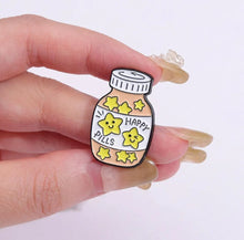 Load image into Gallery viewer, Pins / Badge - Love & Happy Pills Bottle
