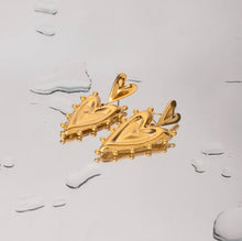 Load image into Gallery viewer, Drop Heart • Stainless Steel Earrings