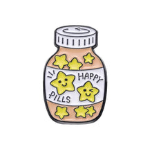 Load image into Gallery viewer, Pins / Badge - Love & Happy Pills Bottle