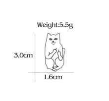Load image into Gallery viewer, Pins / Badge - Middle Finger Cat