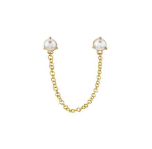 Load image into Gallery viewer, 925 Sterling Silver Earrings • Double Studs with Pearls