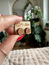 Load image into Gallery viewer, Wooden Stud Earrings - Large Leaves