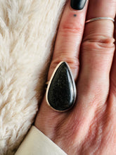 Load image into Gallery viewer, Handmade & Sterling Silver Rings Collection - Gold Sheen Black Obsidian