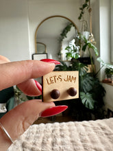 Load image into Gallery viewer, Wooden Stud Earrings - Wooden Balls