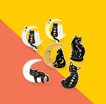 Load image into Gallery viewer, Pins / Badge - Moons & Cats Collection