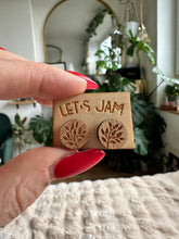 Load image into Gallery viewer, Wooden Stud Earrings - Large Leaves