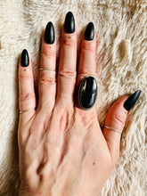 Load image into Gallery viewer, Handmade & Sterling Silver Rings Collection - Silver Sheen Black Obsidian