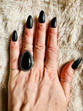 Load image into Gallery viewer, Handmade & Sterling Silver Rings Collection - Black Cat’s Eye Scapolite