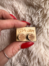 Load image into Gallery viewer, Wooden Stud Earrings - Large Leaves