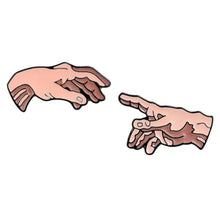 Load image into Gallery viewer, Pins / Badges - God & Adam’s Hands / The Creation of Adam by Michelangelo