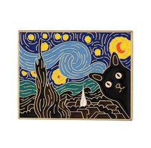 Load image into Gallery viewer, Pins / Badge - Famous Art Picture Frames with Cats