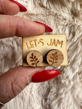 Load image into Gallery viewer, Wooden Stud Earrings - Leaf
