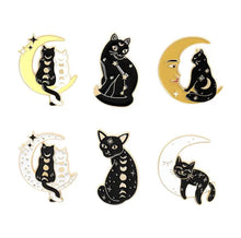 Load image into Gallery viewer, Pins / Badge - Moons & Cats Collection