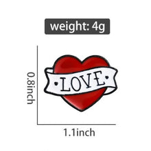 Load image into Gallery viewer, Pins / Badge - “True” & “Love” Heart