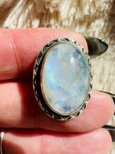 Load and play video in Gallery viewer, Handmade & Sterling Silver Rings Collection - Moonstone
