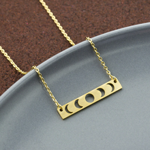 Load image into Gallery viewer, Necklace • I Love You To The Moon & Back • Hollow Moon Phases