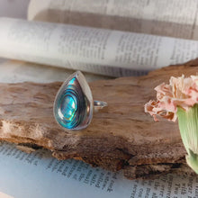 Load and play video in Gallery viewer, Ring • Drop Shape • 925 Sterling Silver with Abalone