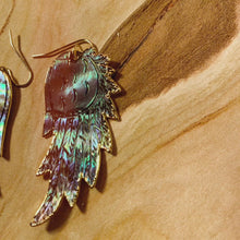 Load and play video in Gallery viewer, Angel Wings • Abalone Earrings • Hand Carved