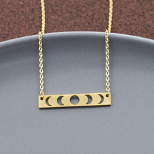 Load image into Gallery viewer, Necklace • I Love You To The Moon & Back • Hollow Moon Phases