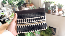 Load image into Gallery viewer, Leather Clutch Martina • Unique & Handmade • Pocket • Purse • Black & Gold