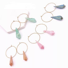 Load image into Gallery viewer, Earrings Lilly • Real Raw Rock Quartz / Healing Jewellery