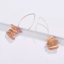 Load image into Gallery viewer, Earrings Lana ▷ Real Raw Dropping Quartz / Healing Jewellery
