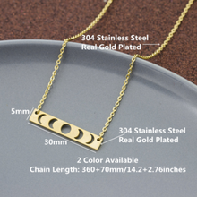 Load image into Gallery viewer, Necklace • I Love You To The Moon & Back • Hollow Moon Phases