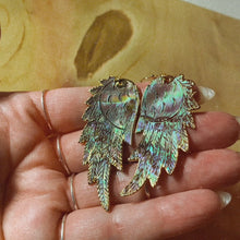 Load and play video in Gallery viewer, Angel Wings • Abalone Earrings • Hand Carved