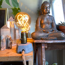 Load image into Gallery viewer, Lamp ❥ Concrete + Heart Light Bulb