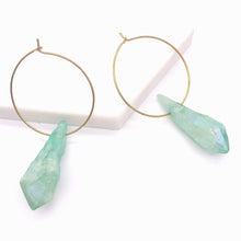 Load image into Gallery viewer, Earrings Lilly • Real Raw Rock Quartz / Healing Jewellery