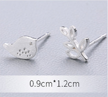 Load image into Gallery viewer, Stud Earrings • Sterling Silver • Bird & Twig