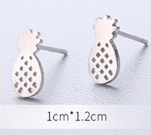 Load image into Gallery viewer, Stud Earrings • Sterling Silver • Pineapple