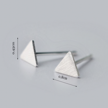 Load image into Gallery viewer, Stud Earrings • Sterling Silver • Triangle