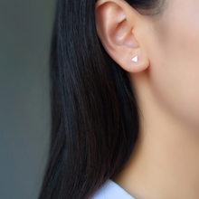 Load image into Gallery viewer, Stud Earrings • Sterling Silver • Triangle