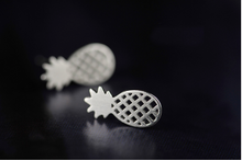 Load image into Gallery viewer, Stud Earrings • Sterling Silver • Pineapple