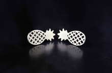 Load image into Gallery viewer, Stud Earrings • Sterling Silver • Pineapple
