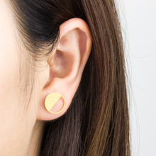 Load image into Gallery viewer, Stud Earrings • Minimal • Half Circle
