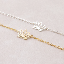 Load image into Gallery viewer, Charm Bracelet • Lotus Flower