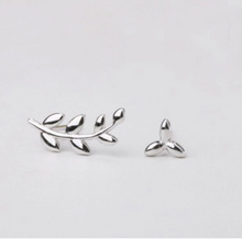 Load image into Gallery viewer, Stud Earrings • Sterling Silver • Asymmetric Twig