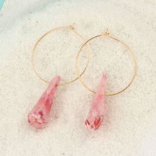 Load image into Gallery viewer, Earrings Lilly • Real Raw Rock Quartz / Healing Jewellery