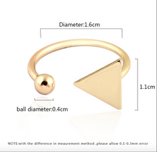 Load image into Gallery viewer, Rings • Triangle & Dot