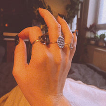 Load and play video in Gallery viewer, Silver Ring • Labradorite Flower • 925 Sterling Silver