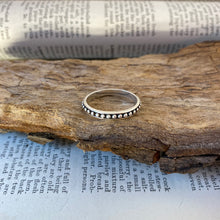 Load image into Gallery viewer, Silver Ring • Studs with Oxydation • 925 Sterling Silver