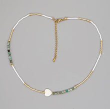 Load image into Gallery viewer, Real Turquoise & Mother of Pearl - Miyuki Beads Necklace