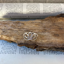 Load image into Gallery viewer, Silver Ring • Lotus Flower • 925 Sterling Silver