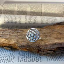 Load image into Gallery viewer, Silver Ring • Flower of Life • 925 Sterling Silver