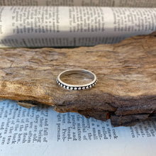 Load image into Gallery viewer, Silver Ring • Studs with Oxydation • 925 Sterling Silver